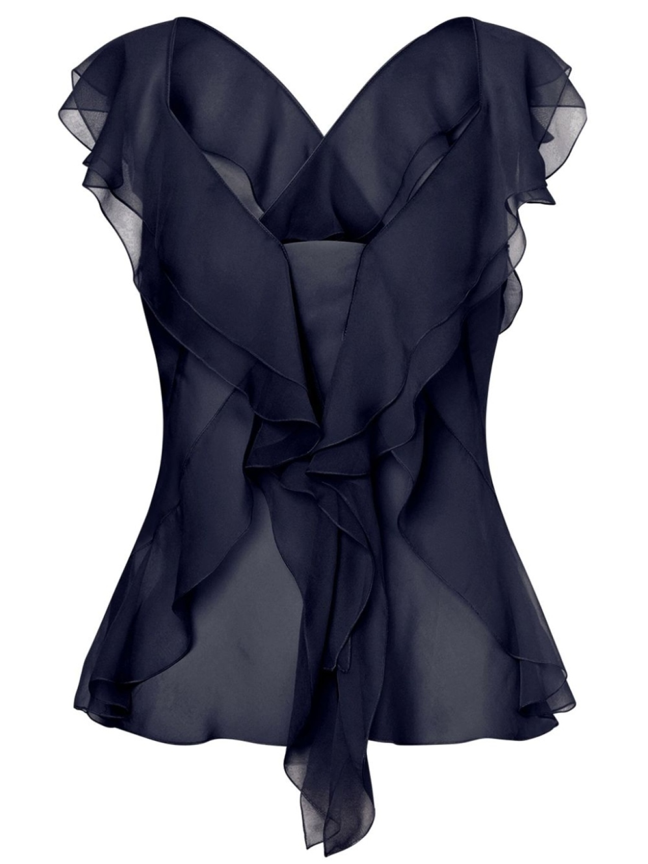 

Alberta Ferretti шелковая полупрозрачная блузка, синий