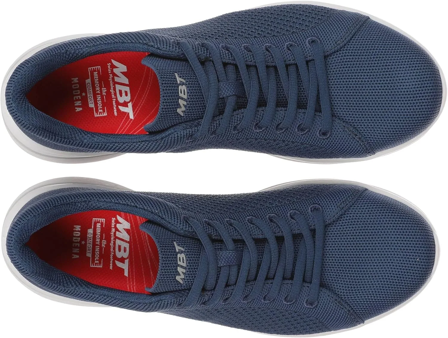 Мужские кроссовки MBT SORA LACE UP в современном стиле. Анатомическая и удобная обувь для ходьбы. Физиологическая конструкция для комфорта и устойчивости. Кроссовки с изогнутой подошвой и шнуровкой, синий — фото 4