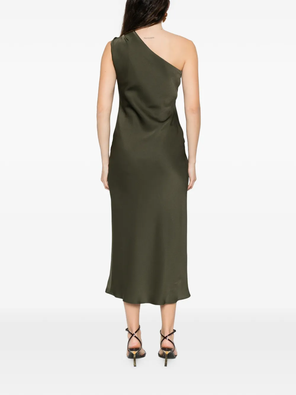 Макси-платье на одно плечо с кольцом MAX MARA, зеленый — фото 4