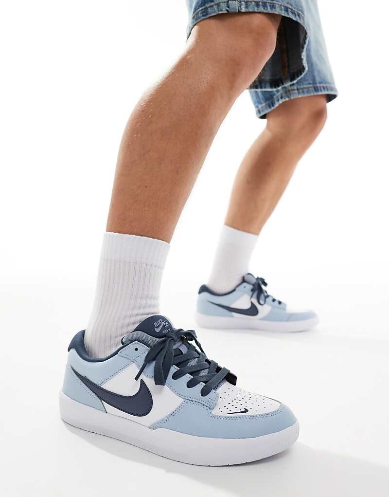 

Кроссовки Nike SB Force 58 белого, серого и темно-синего цветов, Синий, Кроссовки Nike SB Force 58 белого, серого и темно-синего цветов
