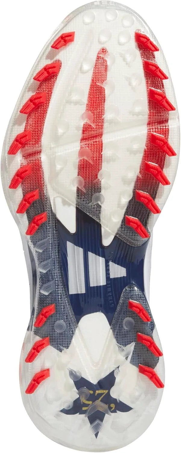 Мужские гольф-туфли Adidas Adizero ZG Ryder без шипов, белый/темно-синий/красный — фото 2