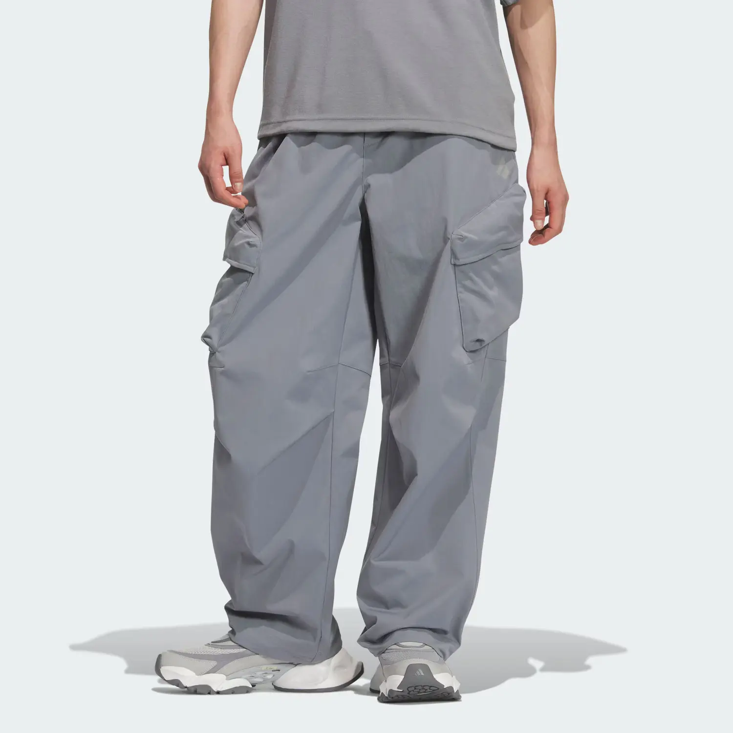 FOS WV CARGO TROUSERS повседневные брюки мужские Adidas, светло-серый — фото 3