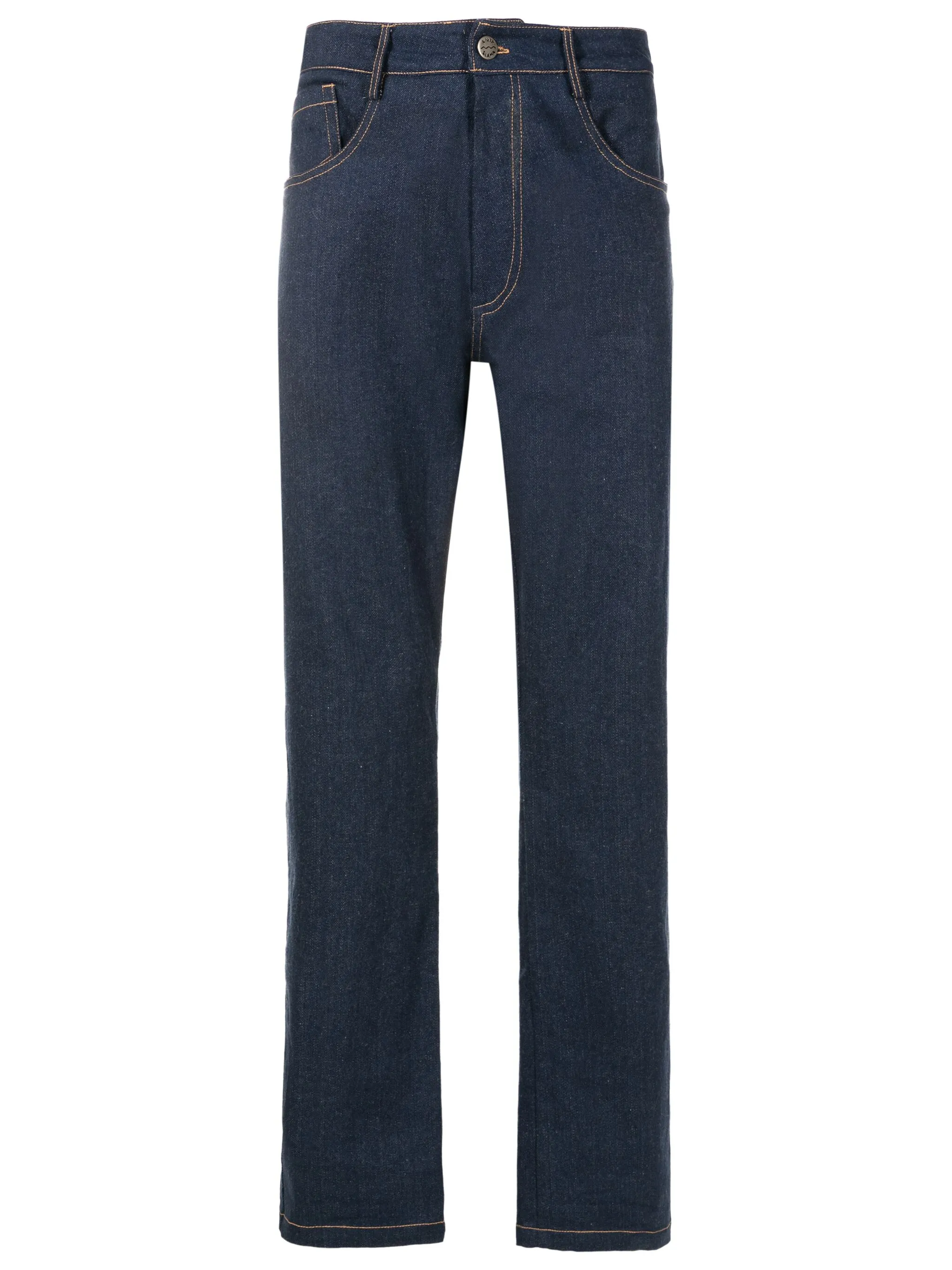 

Прямые джинсы с нашивкой-логотипом Amir Slama, синий