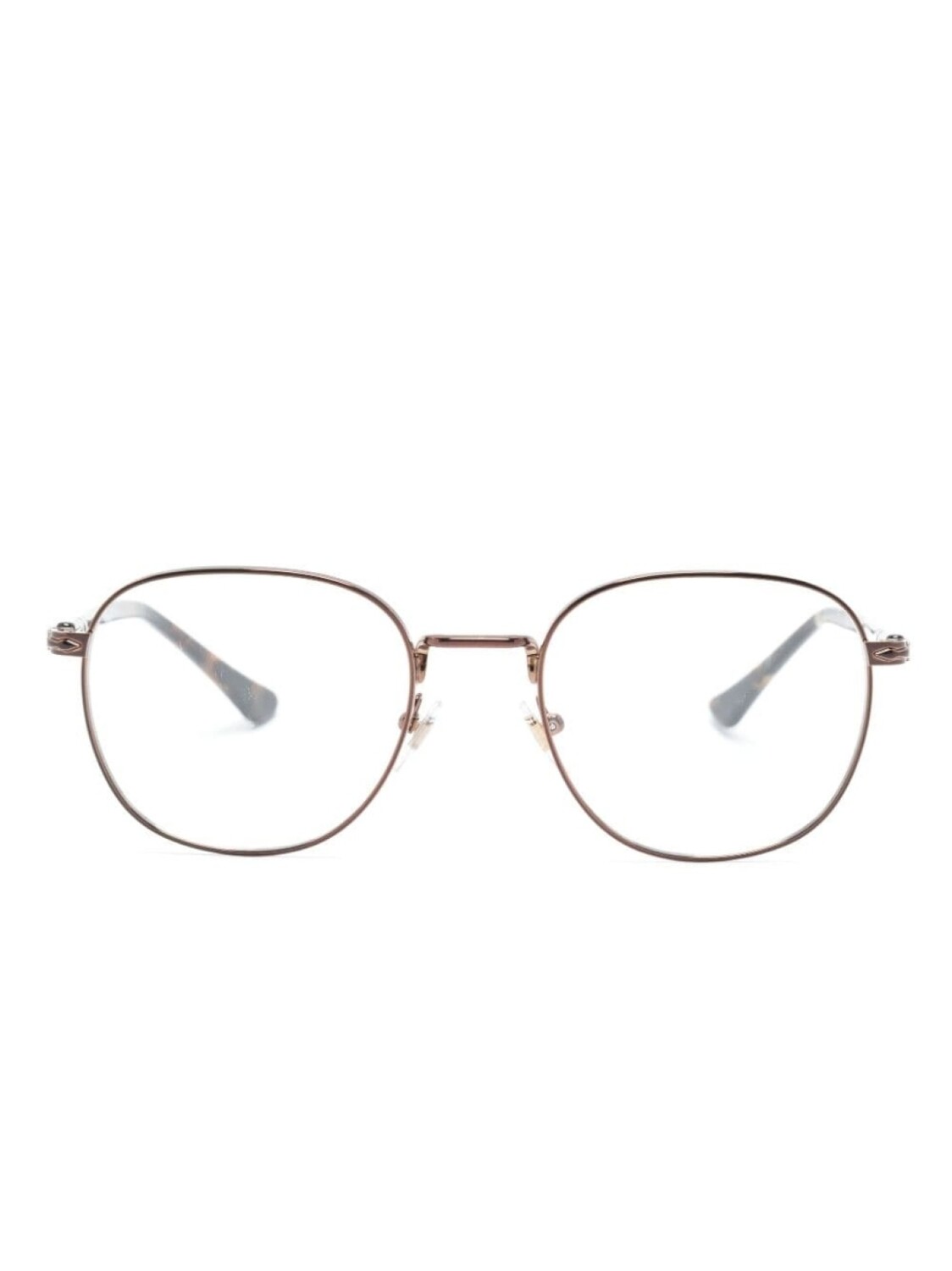 

Persol очки PO1007V в круглой оправе, коричневый