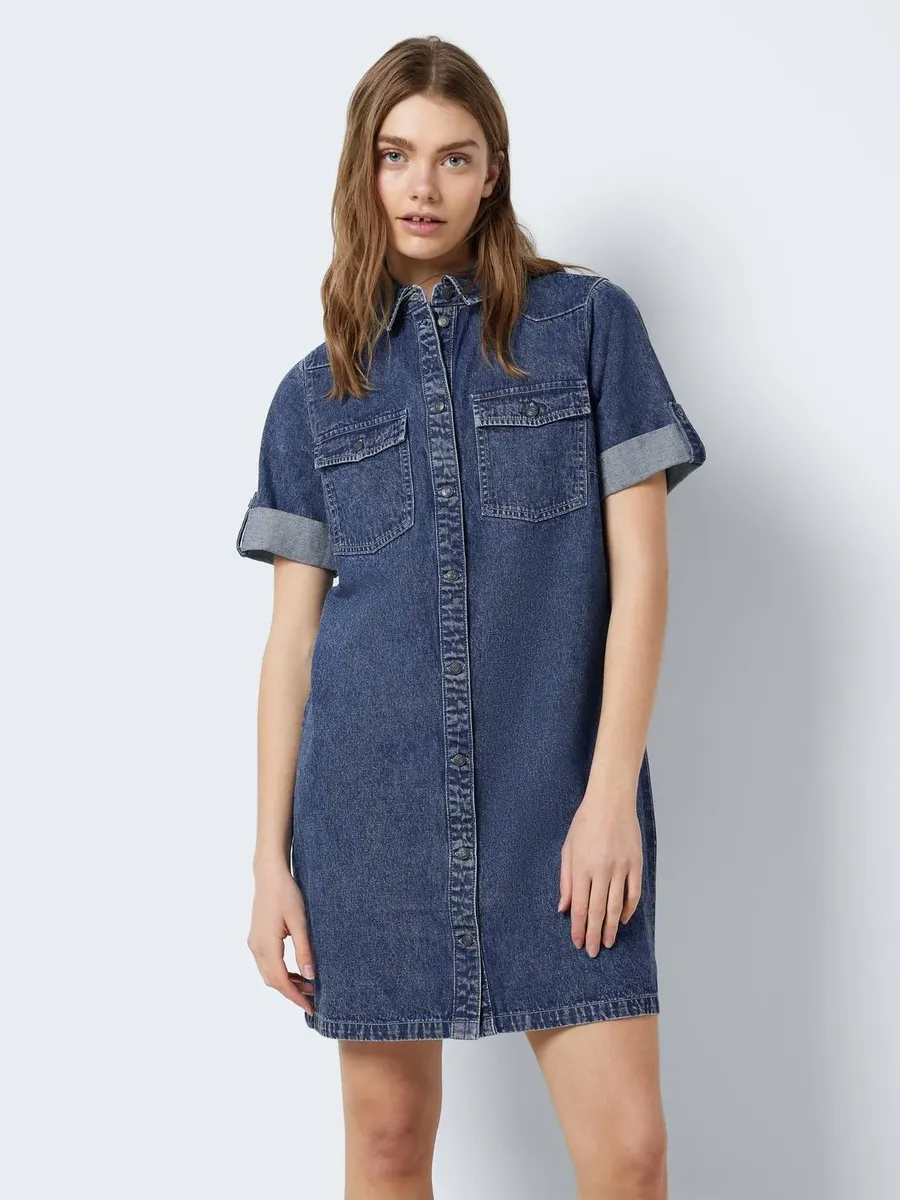 

Джинсовое платье "шумный май" "NMNEW SIGNE S/S DENIM DRESS WG002MB NOOS" Noisy May, синий