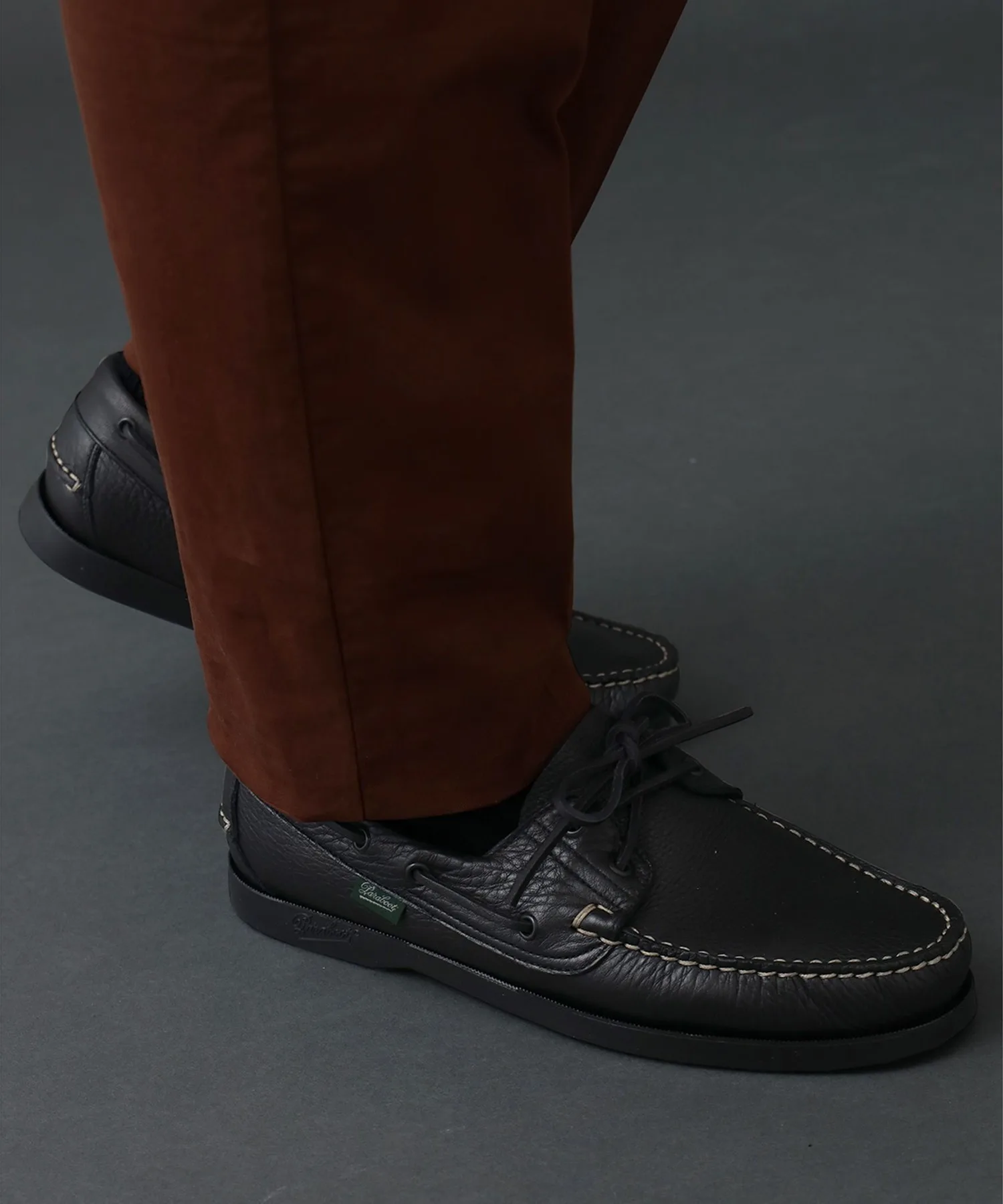 Мужские туфли из зернистой кожи Paraboot BARTH черные — фото 2
