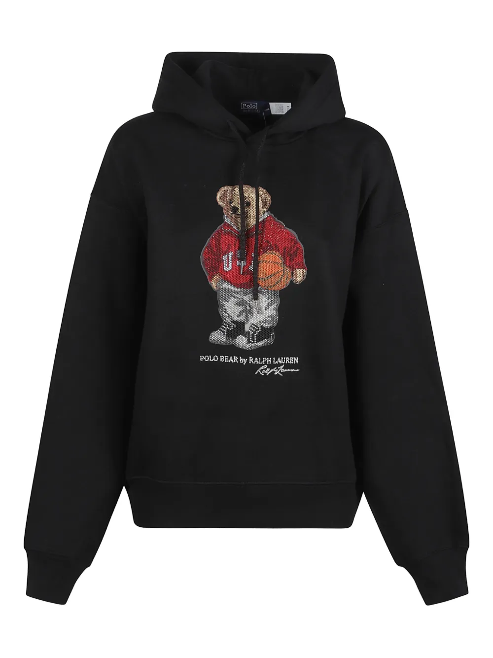 

Вязаное худи с изображением медведя Polo Ralph Lauren, черный