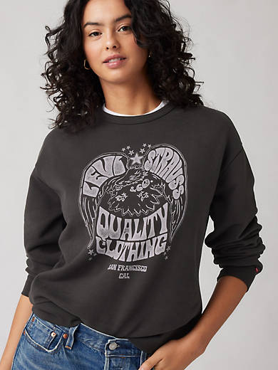 

Графическая толстовка Heritage с круглым вырезом Levi's, цвет Eagle Pirate Black