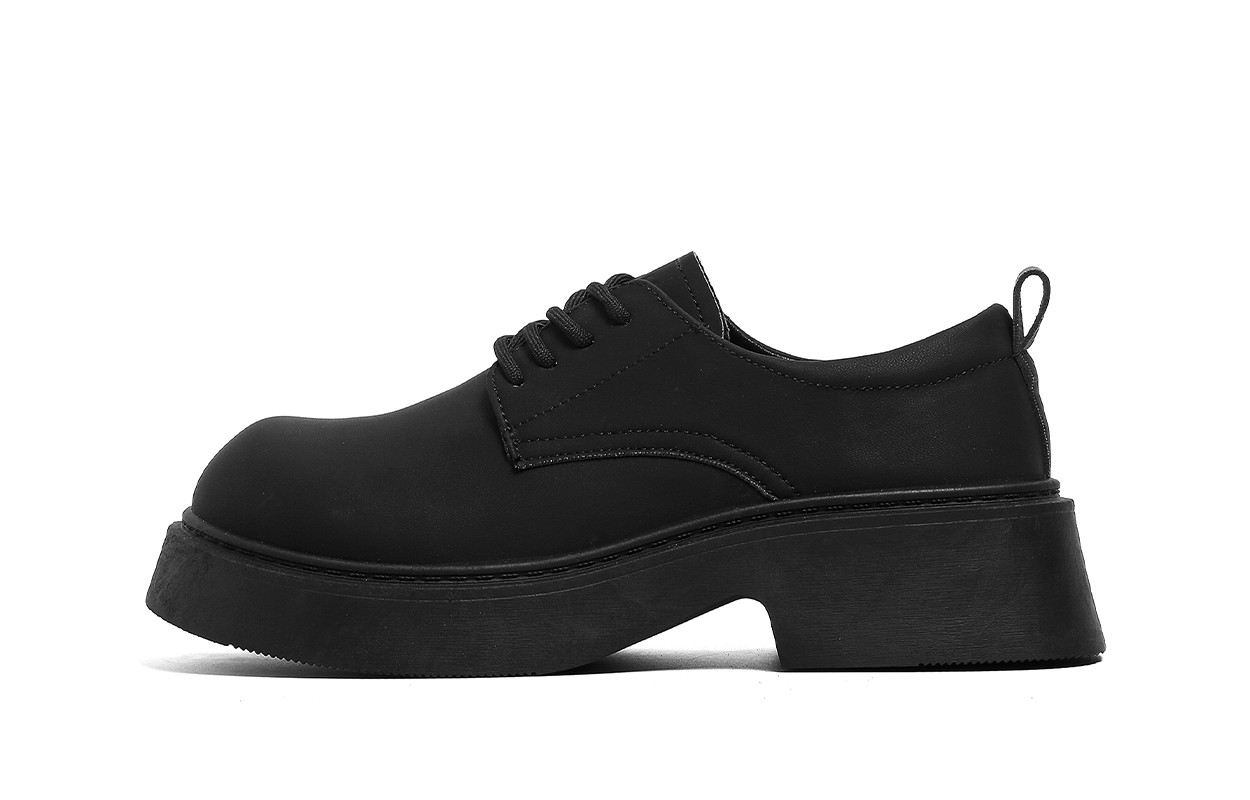 

FOREVER 21 Туфли дерби повседневные кожаные мужские матово-черные