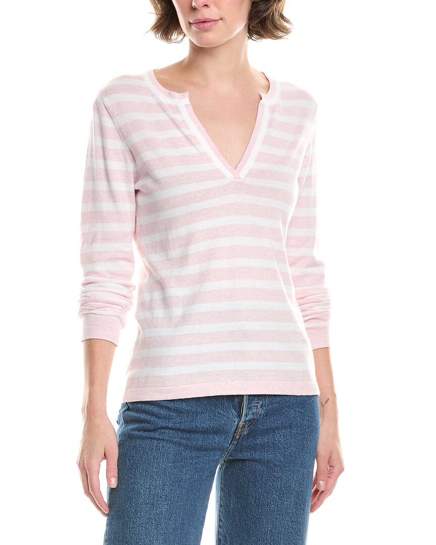 

Форте Кашемир Сплит Нек Кашемир-Бленд Свитер Forte Cashmere, белый