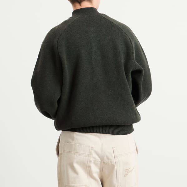 Вязаный бомбер из шерсти и кашемира Jacquemus, Dark Khaki — фото 3