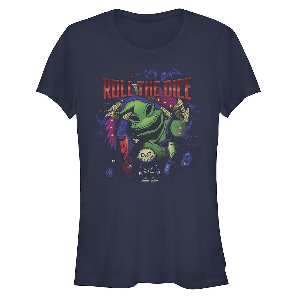 

Женская футболка Disney's The Nightmare Before Christmas Oogie Boogie Roll The Dice Licensed Character, темно-синий