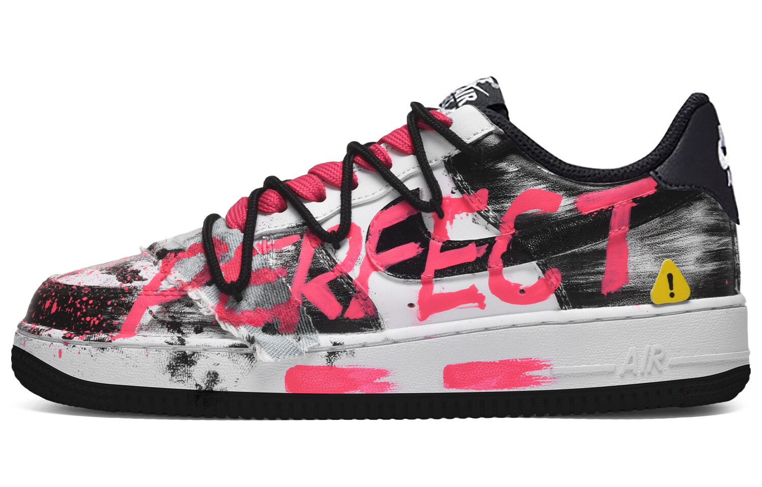 

Кроссовки Nike Air Force 1 Skateboarding Shoes Unisex Low-top Black And White Roses, черный/белый