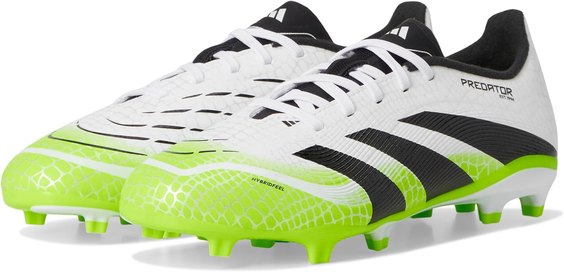 

Кроссовки adidas Kids League Predator Firm Ground/Multi Ground Cleats, цвет White/Black/Lucid Lemon