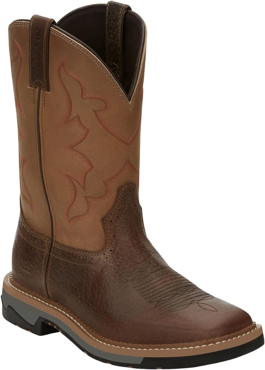 

Мужские сапоги Justin Men's Boot Barn Carbide Western Work с мягким носком - Mj2203, коричневый