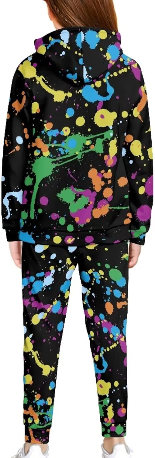 Детский спортивный костюм YECARYPOD, толстовка и джоггеры, Color Splatter — фото 2