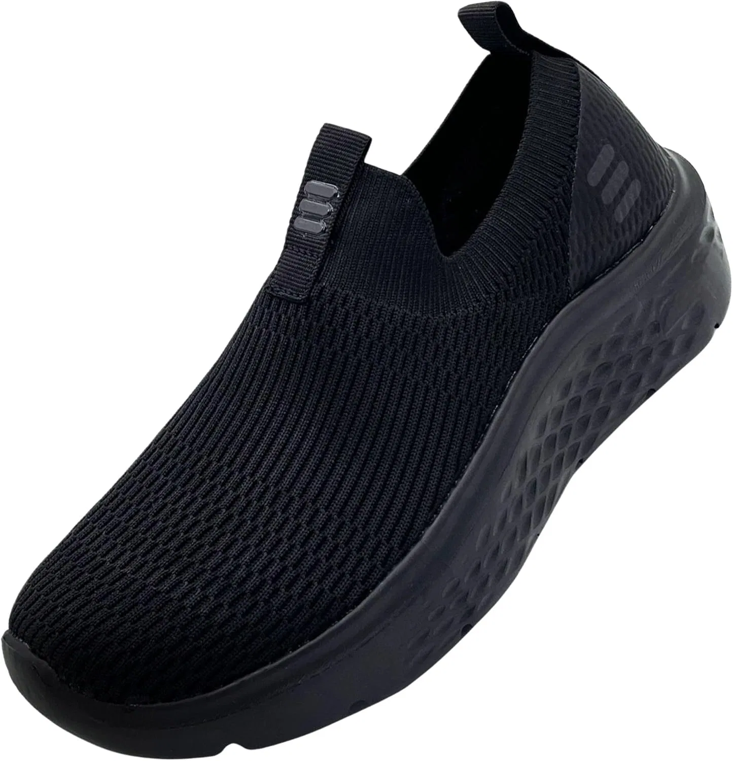 Туфли без шнуровки из трикотажа HUHV, Black Night/Black