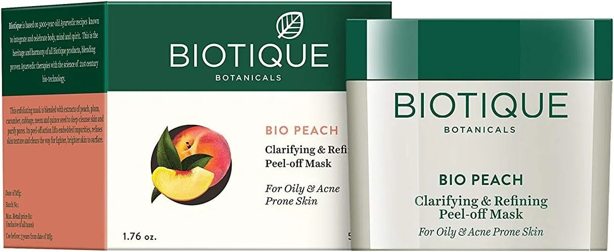 Очищающая пилинг-маска Biotiue Bio Peach для жирной и проблемной кожи, 50 г — фото 3