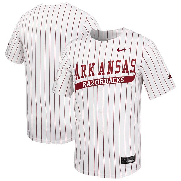 

Мужская белая бейсбольная футболка arkansas razorbacks limited Nike