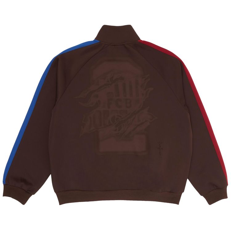 Куртка Nike FC Barcelona x Cactus Jack Retro Zip Anthem Jacket 'Brown', коричневый — фото 2