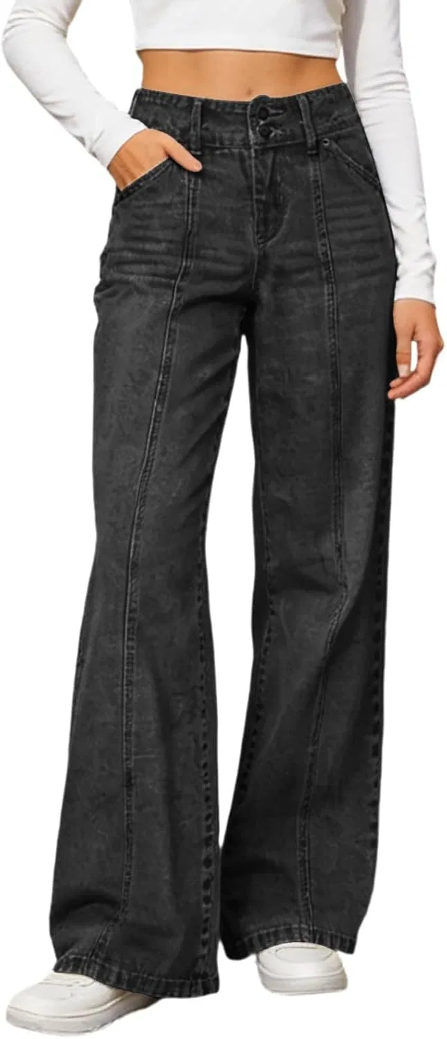 Джинсы свободные, Barrel Jeans, черный