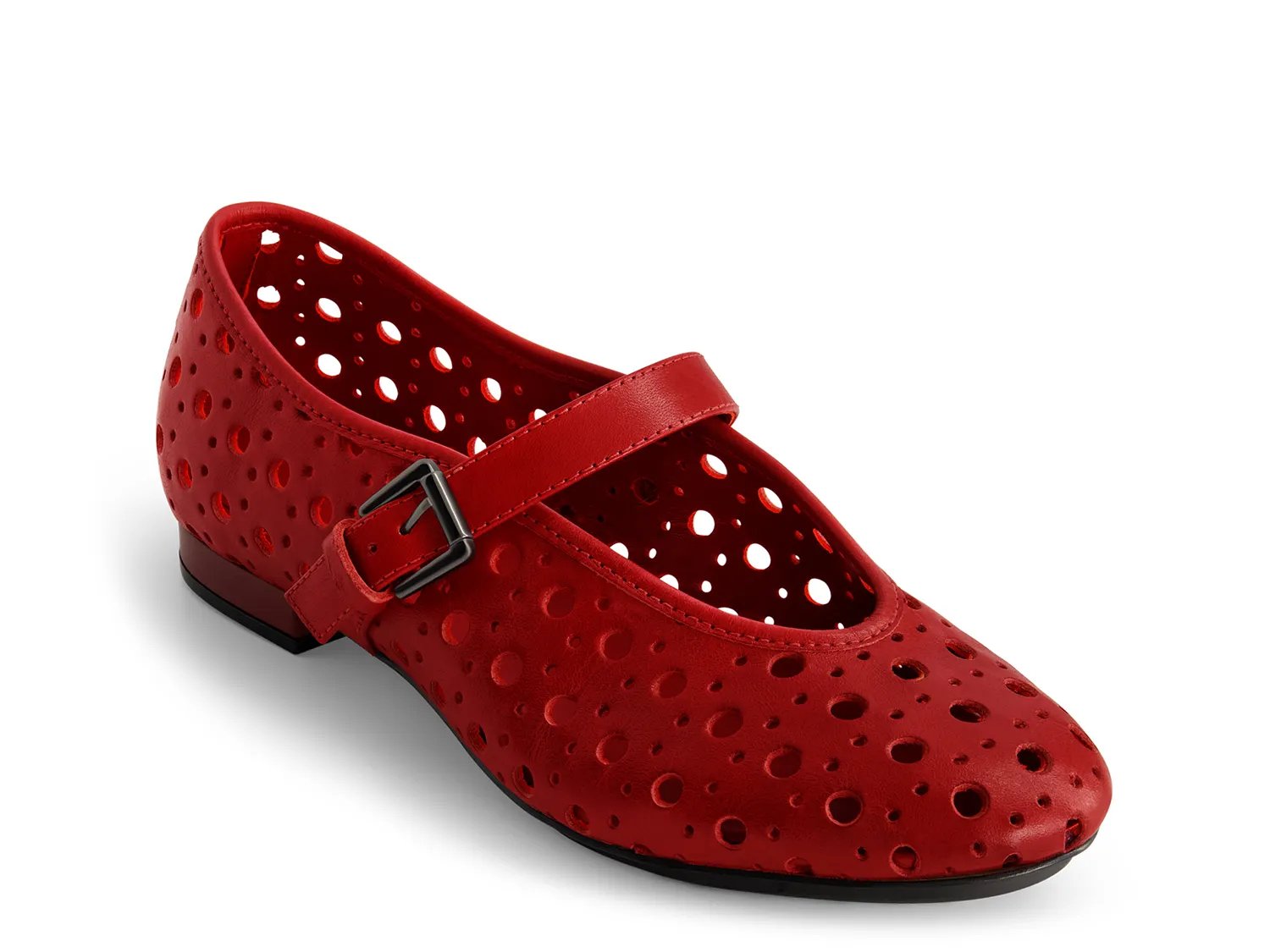 Балетки Bernardo Borden Mary Jane Flat, Red Leather