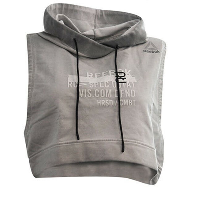

Серый женский капюшон Combat Glory без рукавов Training Buddy Reebok, серый