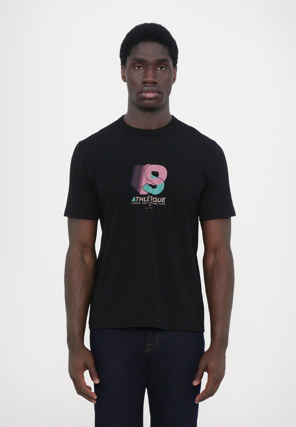 

Футболка с принтом CASUAL FIT ATHLETIC PS Paul Smith, черный