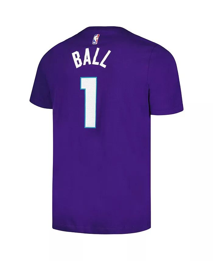 Мужская футболка LaMelo Ball Purple Charlotte Hornets 2022/23 Statement Edition с именем и номером Jordan — фото 3