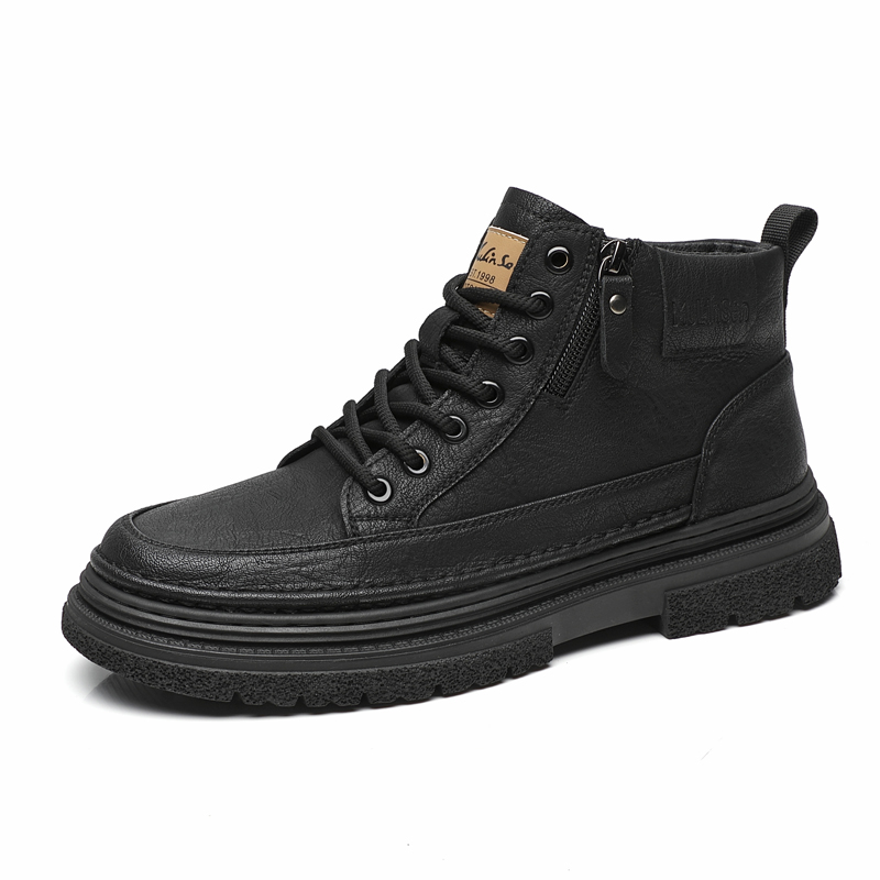 

Mulinsen Короткие ботинки мартин мужские с мягкой подкладкой черные, цвет Black Padded