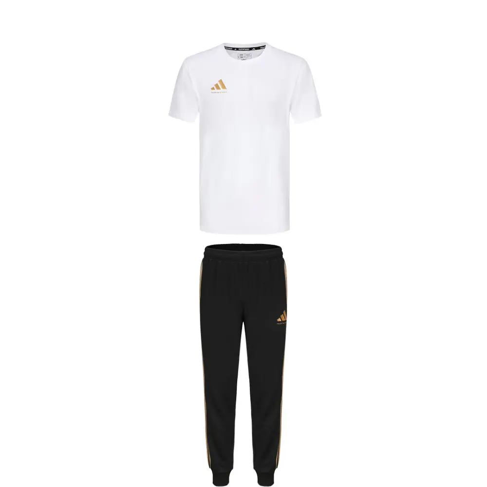 Тхэквондо повседневный спортивный комплект Unisex+черный Adidas, белый/черный