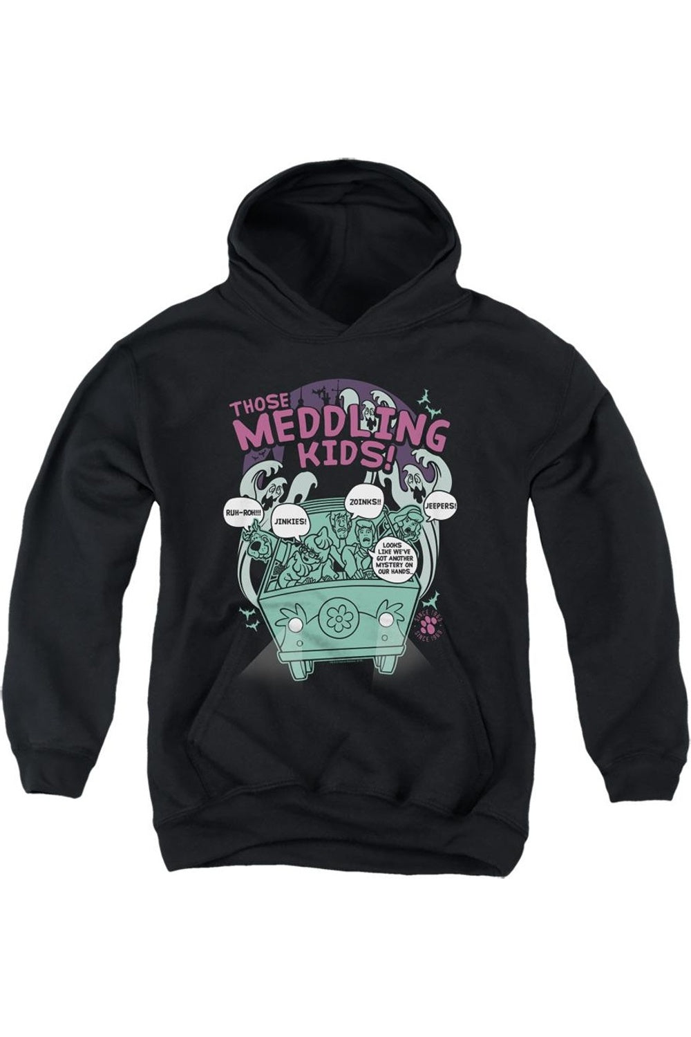

Толстовка с капюшоном Scooby Doo "Вмешиваемся с 1969" для детей Gildan, черный