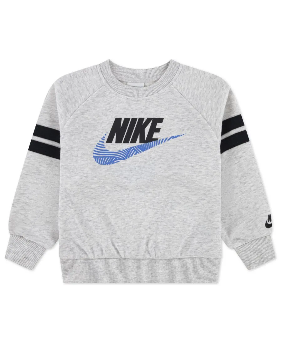 Детская толстовка In The Zone Oversized с круглым вырезом для мальчиков 2T-4T Nike, Birch Heather