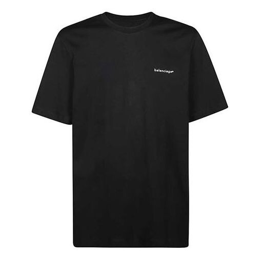 

Футболка men's logo knit short sleeve black Balenciaga, черный