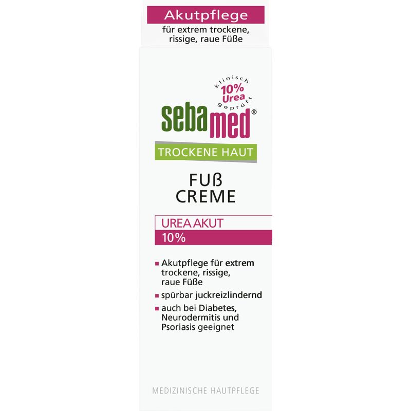 

Крем для ног для сухой кожи Urea Acute 10% sebamed, 100 ml