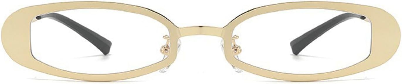 

Винтажные металлические солнцезащитные очки «кошачий глаз» неправильной формы, модные дизайнерские очки с защитой от УФ-излучения UV400, мужские солнцезащитные очки в стиле панк QZ1148-9602 Melrose, Gold Clear