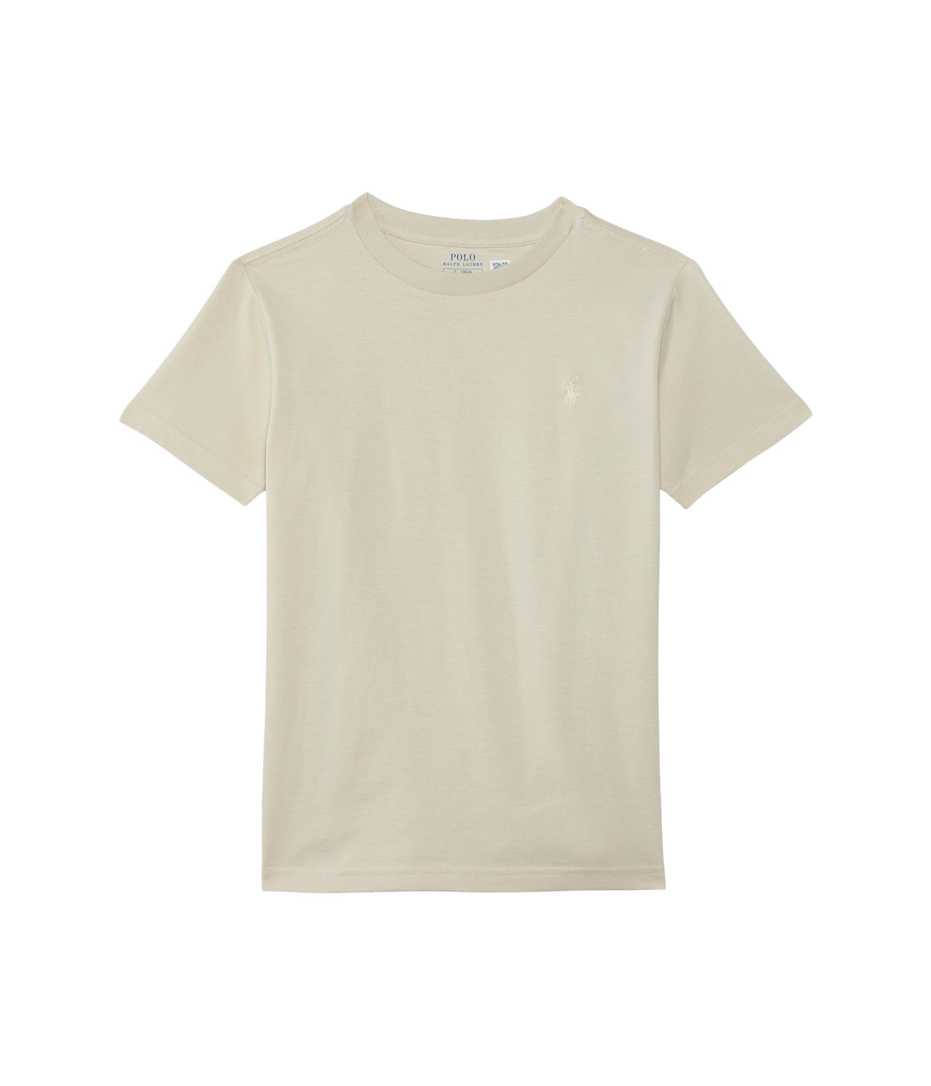 

Футболка Polo Ralph Lauren Kids Cotton Jersey Crewneck Tee, цвет Basic Sand