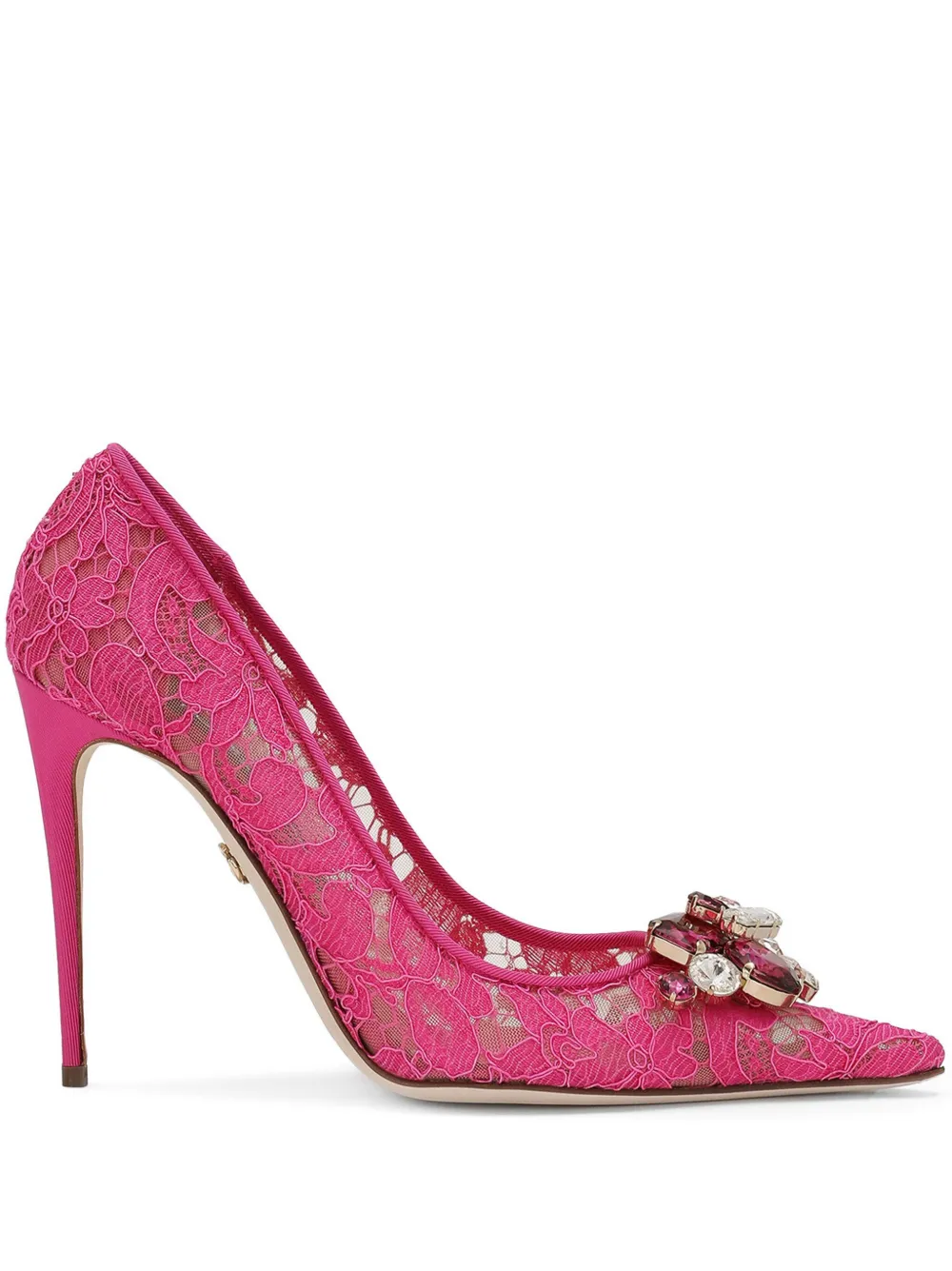 Кружевные туфли-лодочки Belucci 90 DOLCE & GABBANA, розовый