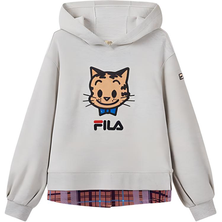 

Свитшот YUANTIANZHI,LIANMINGKUAN FW24 светло-тепло-серый для подростков FILA KIDS, светло-серый