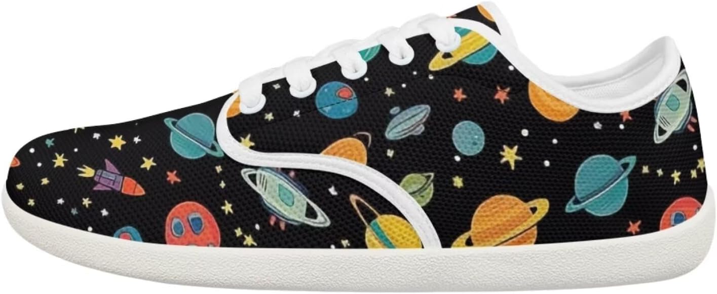 

Женские и подростковые кроссовки Forchrinse с декоративной бабочкой, широкие, для бега и тенниса, с нулевым перепадом, модные кроссовки с мягкой подошвой, Galaxy Planet