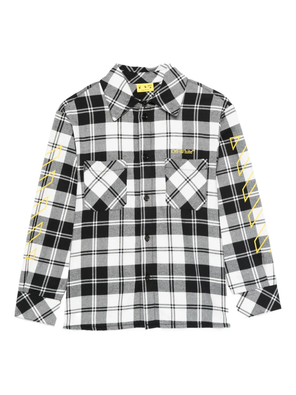 

Рубашка в клетку OFF-WHITE, черный