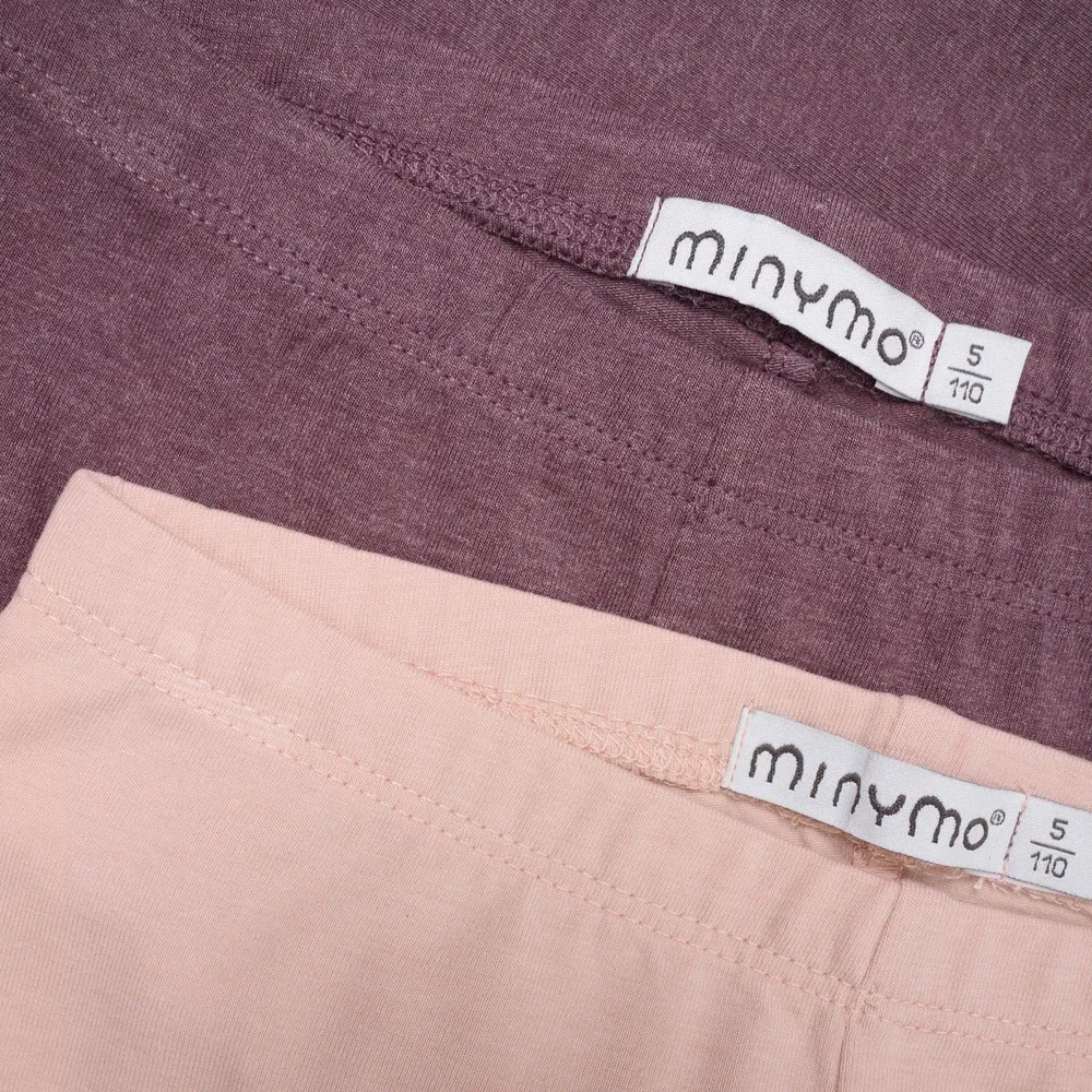 Леггинсы детские Basic Leggings (2-pack), Minymo, розовый — фото 3
