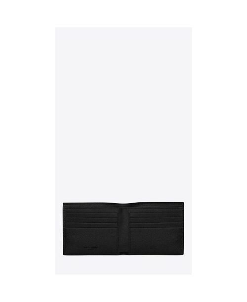 Кошелек Saint Laurent Paris East/West из кожи с тиснением Grain De Poudre Saint Laurent, цвет Black — фото 3