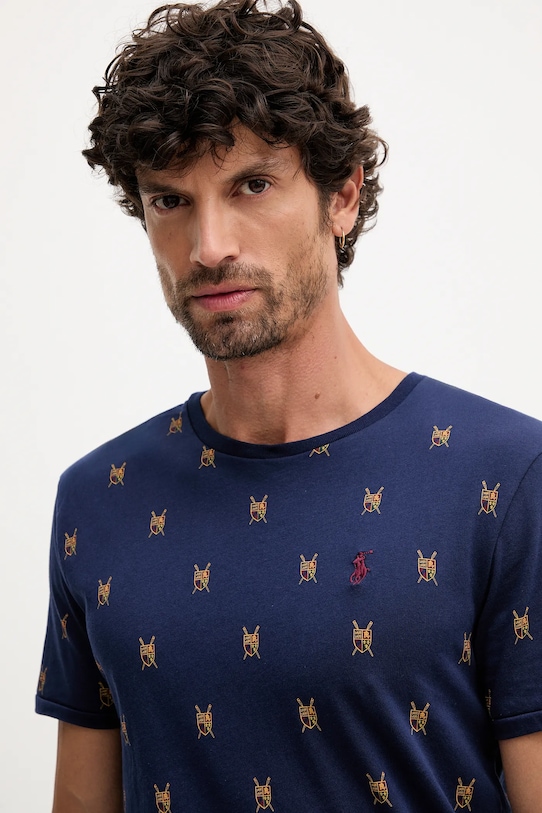 Хлопковая футболка Polo Ralph Lauren, темно-синий — фото 4
