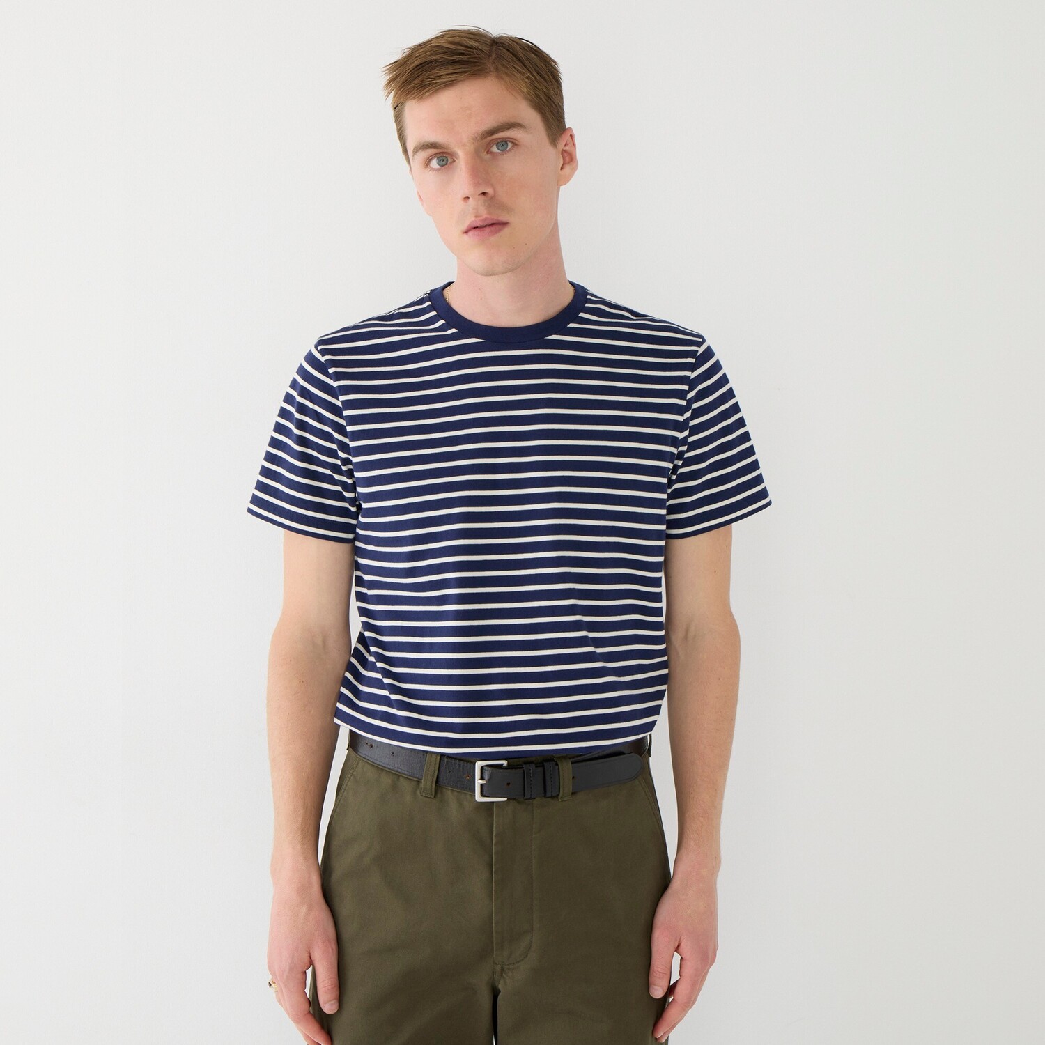 

Футболка из хлопка в полоску J.Crew, синий