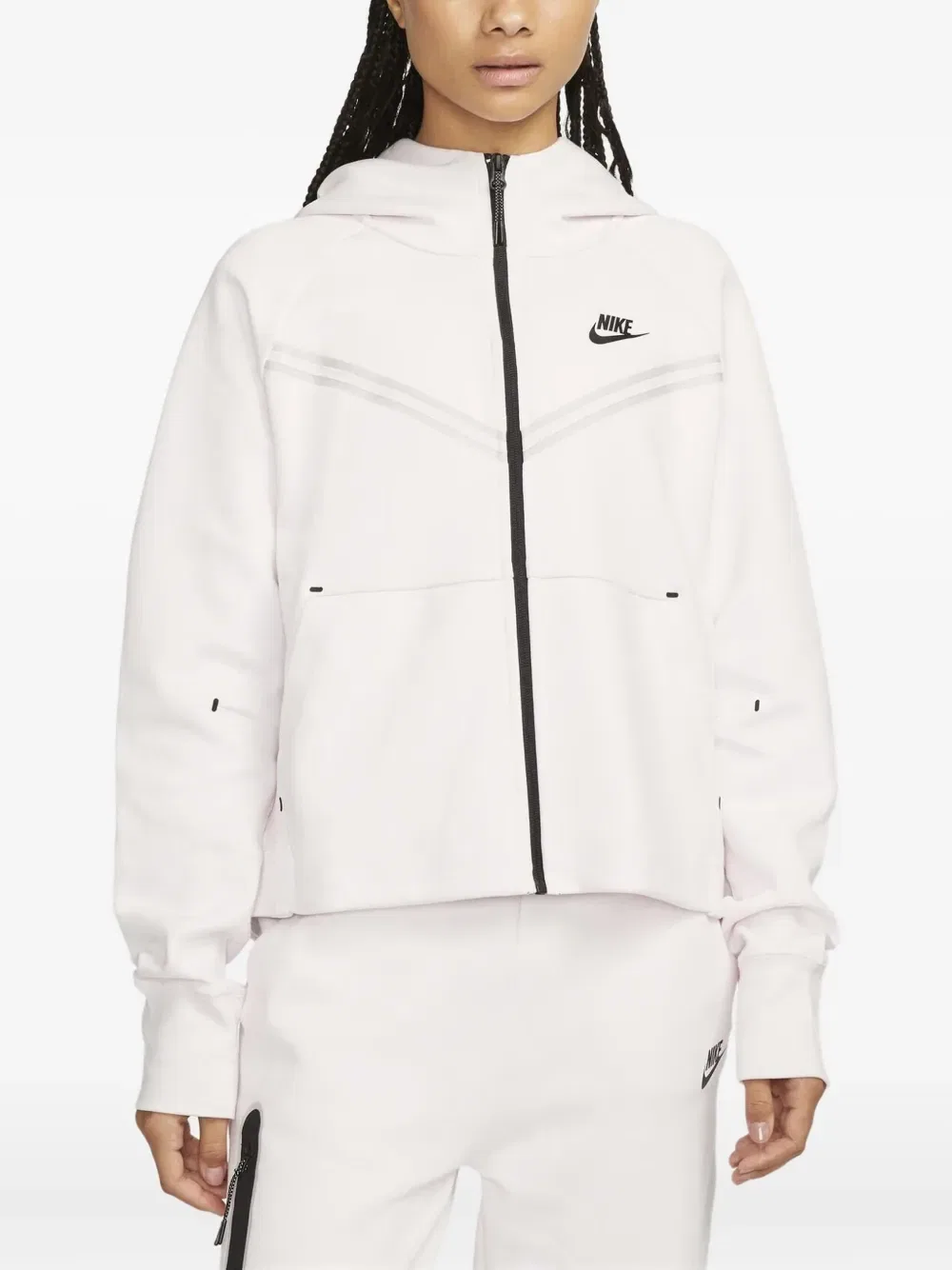 Куртка Stadium tech fleece "жемчужно-розовый/черный" Nike, белый