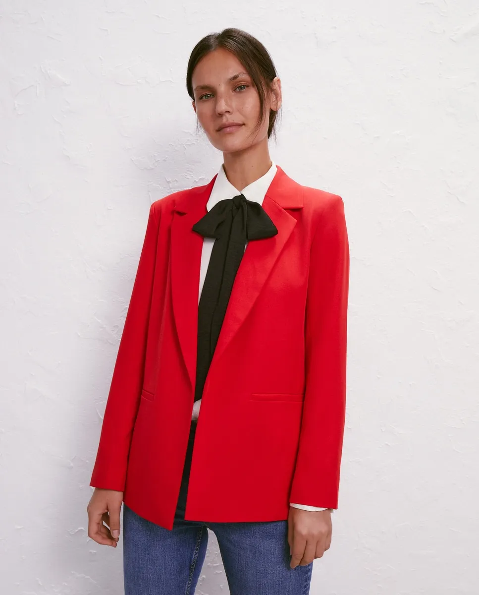 

Базовый женский пиджак без застежки Easy Wear, цвет 600 Rojo