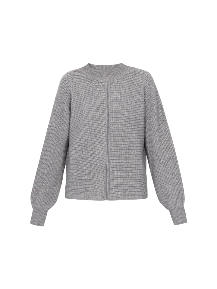 

DreiMaster Женский свитер серого меланжевого цвета