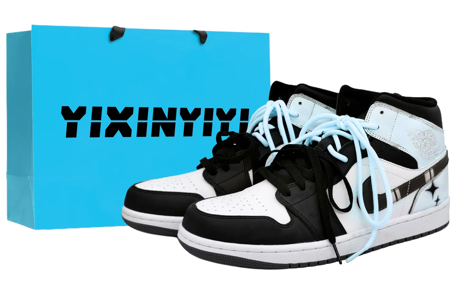Кроссовки баскетбольные высокие Jordan Air 1 Mid Sky Blue
