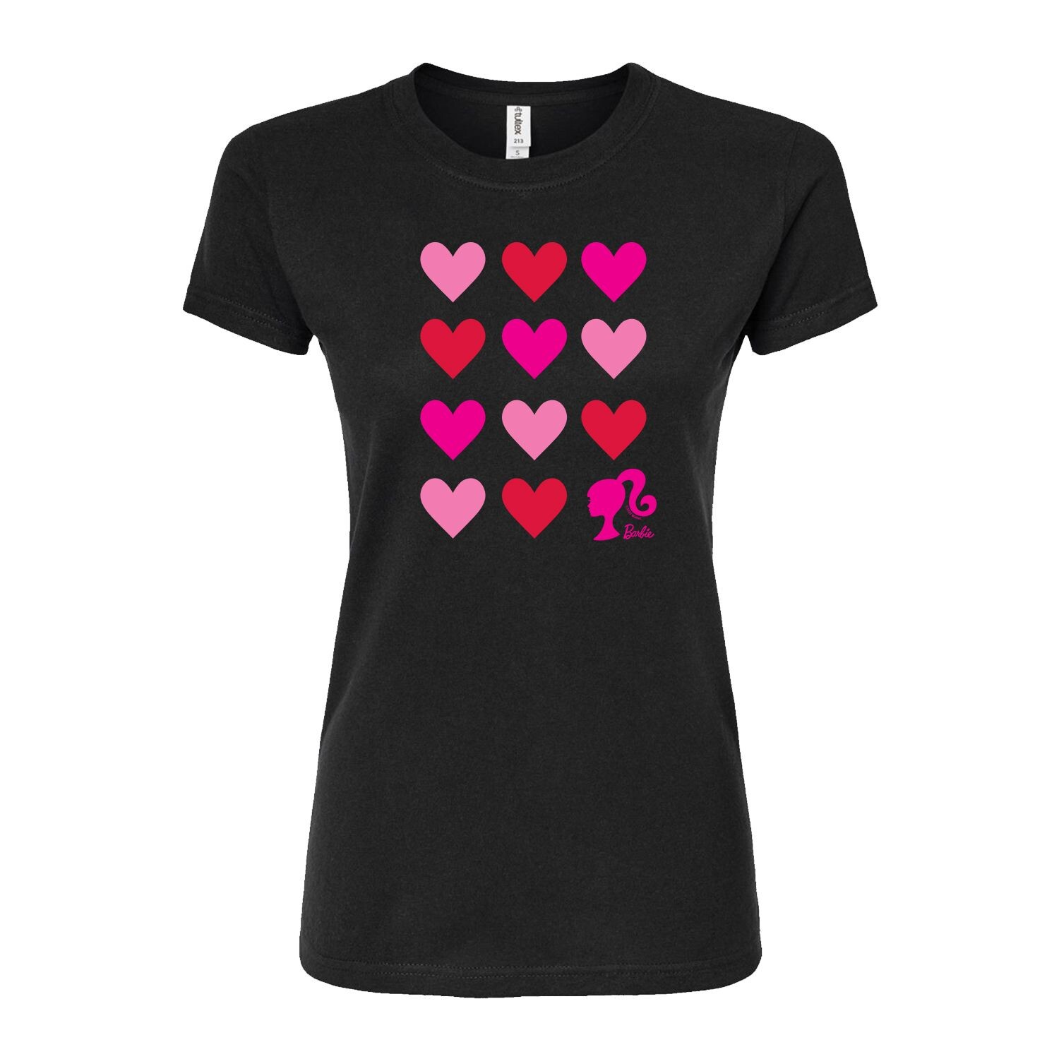

Футболка с графическим рисунком Barbie Heart Grid для юниоров Licensed Character, черный